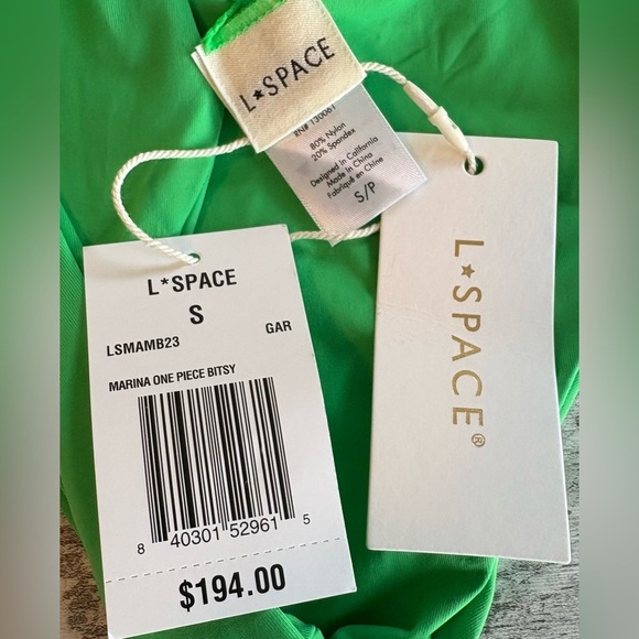 NEW w/TAGS L*SPACE Marina One-Piece in Garden Green Size Small - Picture 7 of 8